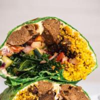Spicy Spinach Wrap · This bold spinach wrap is filled with spicy hummus, fresh spinach leaves, cucumbers, green h...