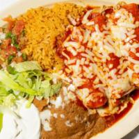 3 Enchilada Plate · 3 Enchiladas with up to 3 individual stuffing options and choice of red or green sauce serve...