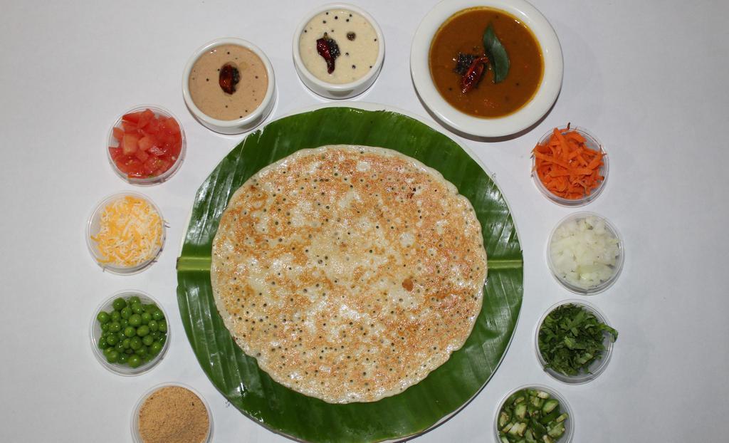 Uttapam Choice · Build you own uthappam at your choice.  no limit on number of topping.
