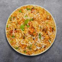 Vegetable Biryani  · Spiced seasoned vegetables cooked with spices and basmati rice. Served with house raita.