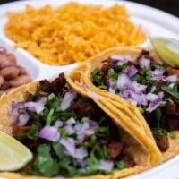 Taco Plate · 2 Tacos with your choice of corn, flour, or crispy shell tortilla filled with your choice of...