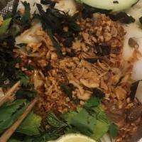 Chilled Thai Peanut Noodle · Fresh Rice Noodle, Coconut-Peanut Sauce, Pickled Sultana, Chili, Mint
