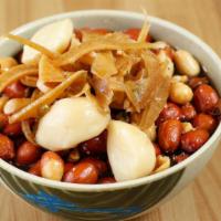 Beijing Style Vinegar Peanuts · Candied kombu, sweet garlic.