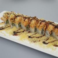 Crunch Roll · In: shrimp tempura, cucumber
Out: spicy crab, crunch, sweet sauce, spicy mayo