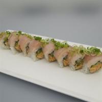 J Roll · In: spicy crab, cucumber, avocado
Out: albacore, green onion, ponzu sauce
