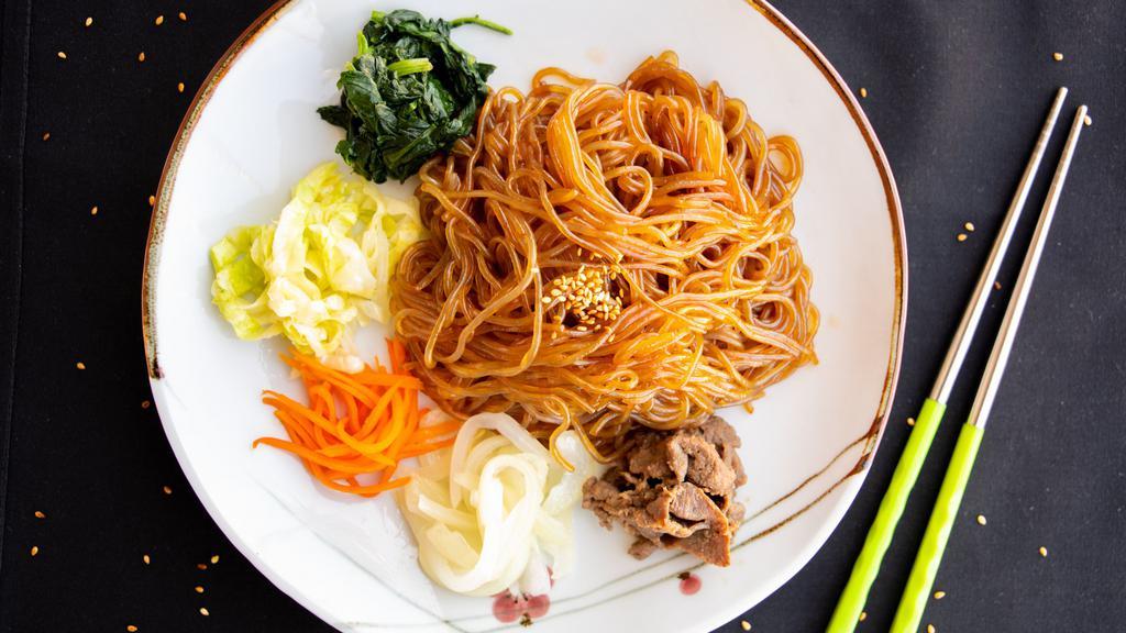 Jab Chae Bok Um · 잡채-Sauteed Noodle w/ Bulgogi & Vegetable