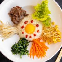 Bi Bim Bab · 비빔밥-Bulgogi, Vegetable, Fried Egg w/ Rice