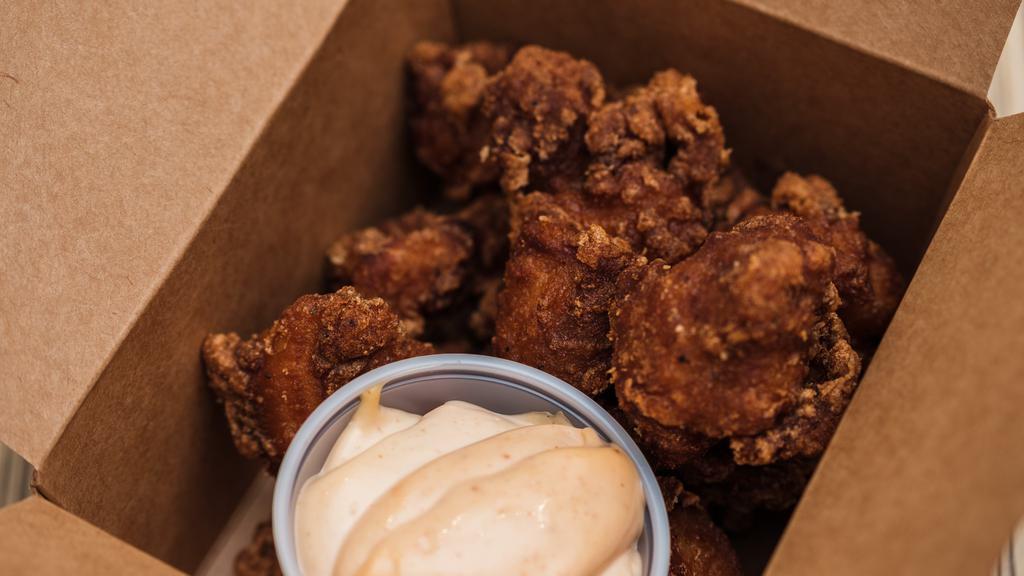 Chicken Karaage · Our special bite-sized chicken pieces served with Spicy mayo.