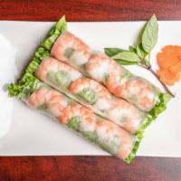 A1. Fresh Spring Rolls (3) / Gỏi cuốn · Shrimp and chicken, lettuces, rice noodle, mint, bean sprouts and cucumbers wrapped in rice ...