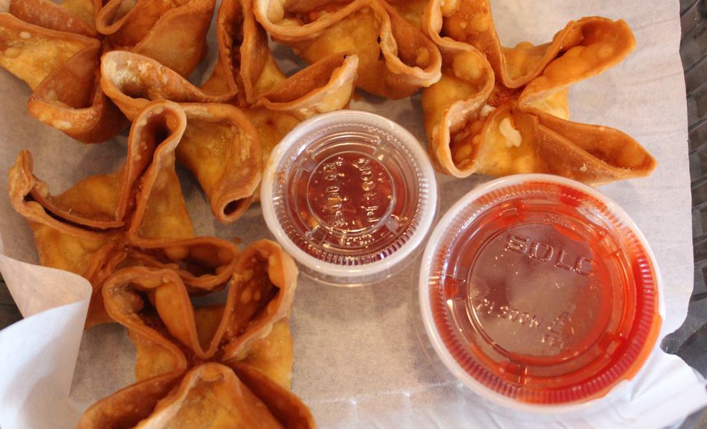 Crab & Cream Cheese Wonton  (6 Pcs) · Wontons filled with crab and cream cheese for a crispy outside but creamy inside!