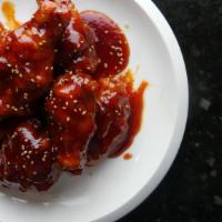 Yang Nyum Chicken · Sweet and spicy fried chicken.