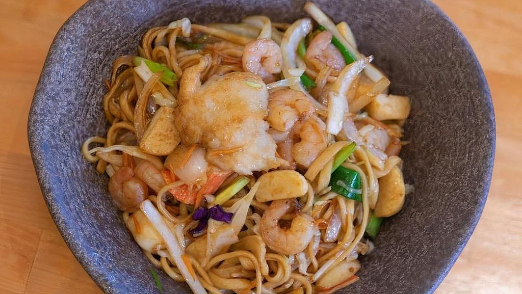 M3. Seafood Stir - Fried Noodles · Fish fillet, shrimp, fish ball, imitation crab.