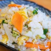 F3. Vegetarian Fried Rice · Seasonal fresh mix vegetable, eggs, and green onion.