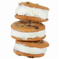 Semi Sweet Chocolate Chip Cookie Ice Cream Sandwich · Fresh baked cookie dough with loads of decadent semi sweet chocolate chips filled with premi...