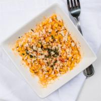 Oaxacan Street Corn · Elotes (Grilled Corn), Mayonesa, Spices, Cheeses. Delicious Snack enjoy