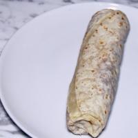 Super Burrito · A regular burrito with sour cream and cheese added.