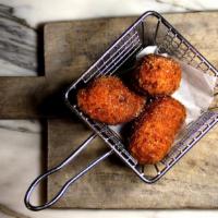 Supplì · Vegetarian. Roman style panko crusted fried rice balls.