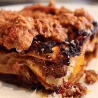 Lasagna · Baked house-made pasta sheets with ragu bolognese sauce.
