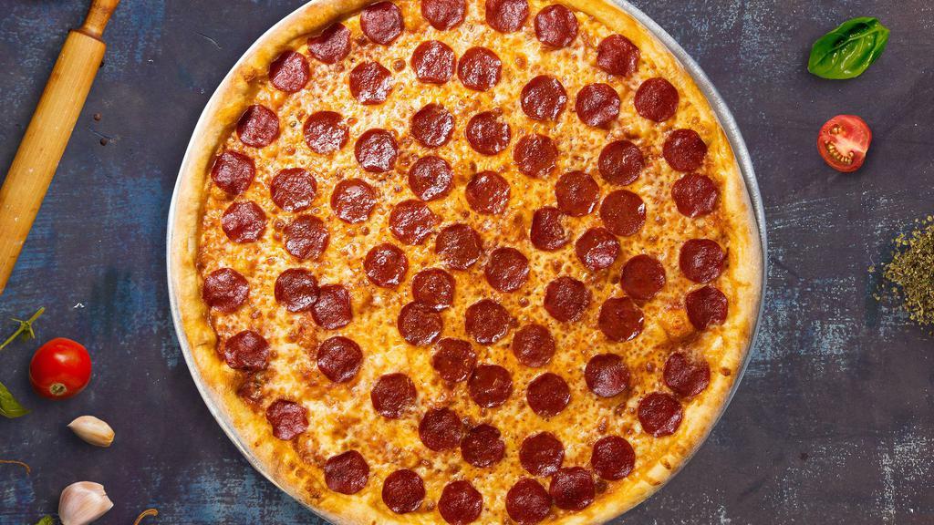 Give Me The Pepp Talk Pizza  · Pepperoni and mozzarella cheese baked on a hand-tossed dough.