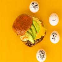 Sausage, Egg, Cheese, and Avocado · This sandwich is the best of the wurst. Sausage, scrambled eggs, cheese, avocado — all the m...