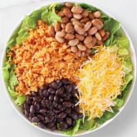 Bean & Cheese Bowl · Black or pinto beans, Spanish rice, and triple cheese.