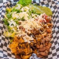 Bowls · Rice, Pico de Gallo, Lettuce, guacamole and choice of beans, choice of meat