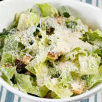 Large Caesar Salad · Romaine, Parmesan, croutons, caper Caesar dressing.