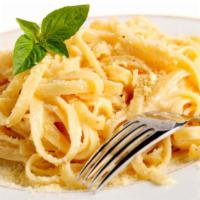 The Rotini Chicken Alfredo · Classic Rotini pasta dish with fresh alfredo sauce and grilled chicken for exquisite taste!