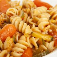 The Marinara Rotini Pasta · Sizzling rotini pasta served with warm marinara sauce for exquisite taste.