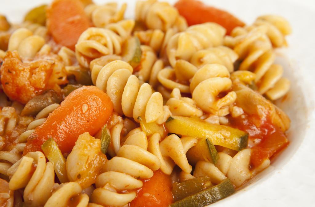 The Marinara Rotini Pasta · Sizzling rotini pasta served with warm marinara sauce for exquisite taste.