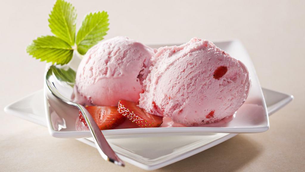 Strawberry Ice Cream · Fresh and creamy classic strawberry ice cream.