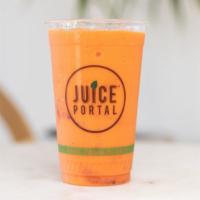 The Sunset · Peach, mango and carrot juice