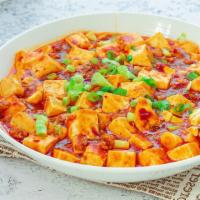 B0H. Vegetarian Mapo Tofu · Soft tofu with chili sauce and bean sauce.