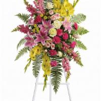 Rays of Light Spray by Teleflora · Product Information
This stunning spray is a beautiful and touching display of your sympathy...