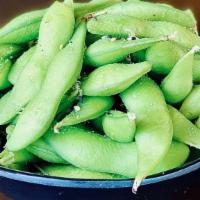 Edamame · Gluten free. Vegetarian. Salted boiled soybeans.