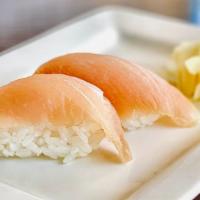 SHIRO MAGURO NIGIRI · Albacore tuna over sushi rice
