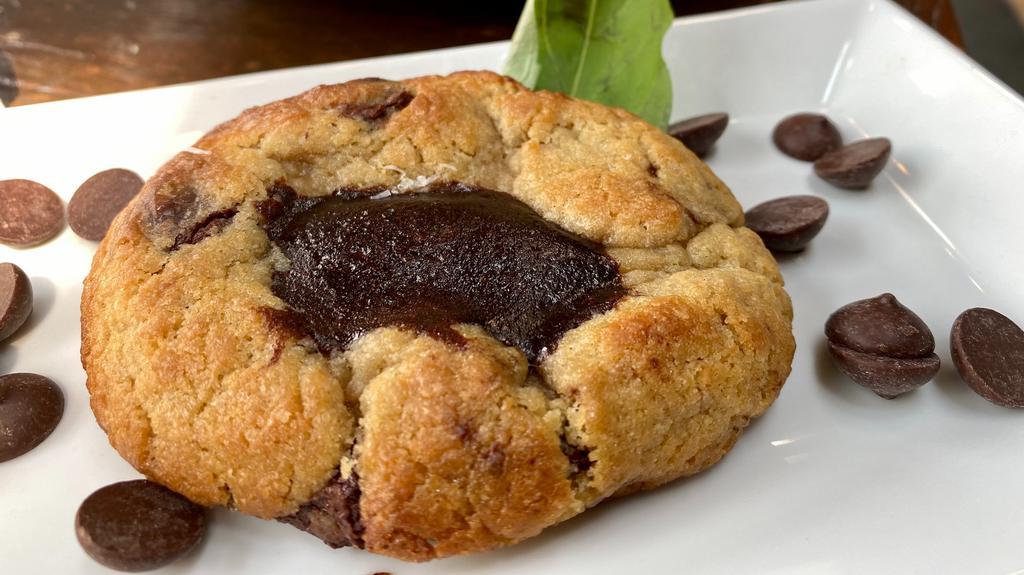 Brownie Stuffed Chocolate Chip Cookie · made famous at our pizzeria, now available here!