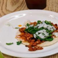 Regular Taco · Taco with your choice of meat, salsa, cilantro and onions.