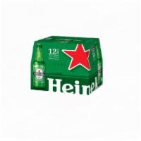 Heineken Lager · Must be 21 to purchase. 6 pack, 12 oz bottles, 5% abv.