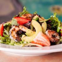 House Salad · Mix baby green, avocado, garnish with strawberries, and balsamic vinaigrette.