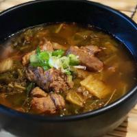 Hangover Soup (16oz) · beef and napa cabbage in beef bone broth