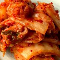 Side Fresh Kimchi(4oz) · Seasoned napa cabbage. Vegan. Slightly Spicy.