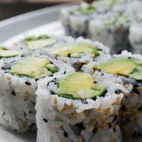 Cucumber-Avocado Sushi Roll · Cucumber, Avocado