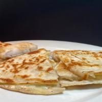 Super Fish Flour Quesadilla · Grilled flour tortilla with fish and melted cheese. Ask for guacamole, salsa & sour cream on...