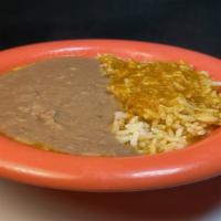 Bowl of Rice & Beans 12oz · 6 oz of your choice of rice: Mexican or plain steam, and 6 oz of choice of beans: refried or...