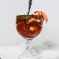 Cocktail · Ketchup, cilantro, lime, onion, tomato, avocado,shrimp.