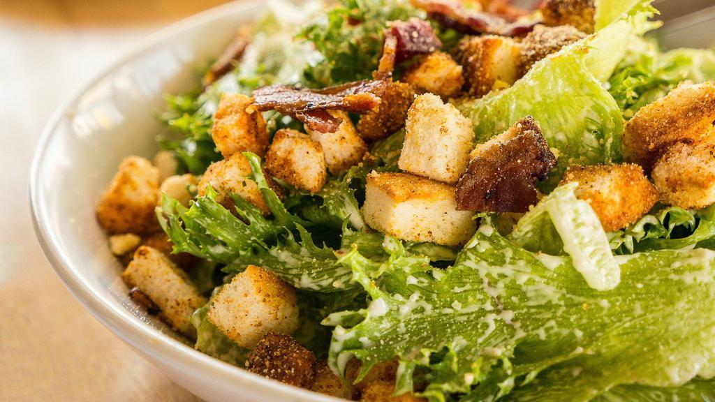 Caesar Salad · Grilled Chicken, Romaine Lettuce, Parmesan Cheese, Cherry Tomatoes, Croutons, and Caesar Dressing.