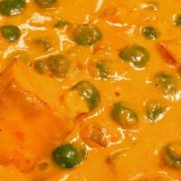 Matter Paneer · Homemade cottage cheese cooked in creamy tomato sauce and Indian spices.