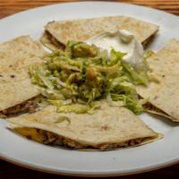 Quesadilla · Includes one small  flour tortilla  with cheese.