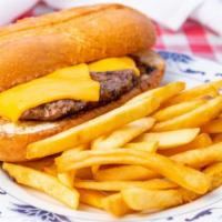 Giant Cheese Burger · 1/2 lb Patty on French Roll with American Cheese.